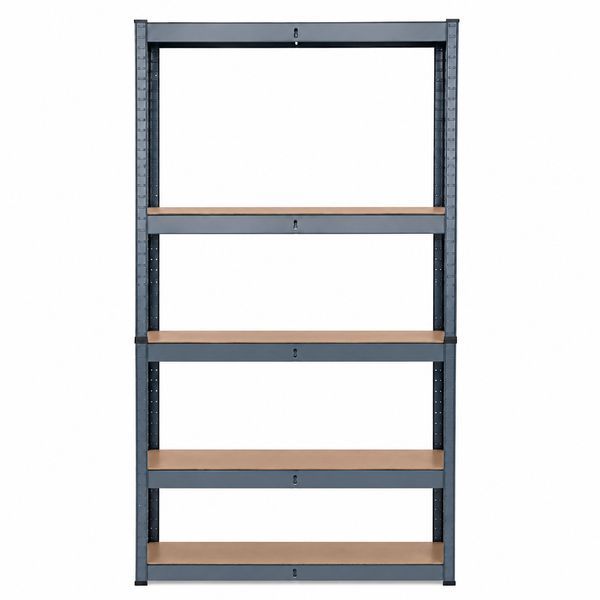 Стелаж для зберігання речей 180&times;100&times;30/60 см до 875 кг 5 полиць ShelfProx стелаж чорний металевий стелаж для коробок BUY-SHP080677 фото