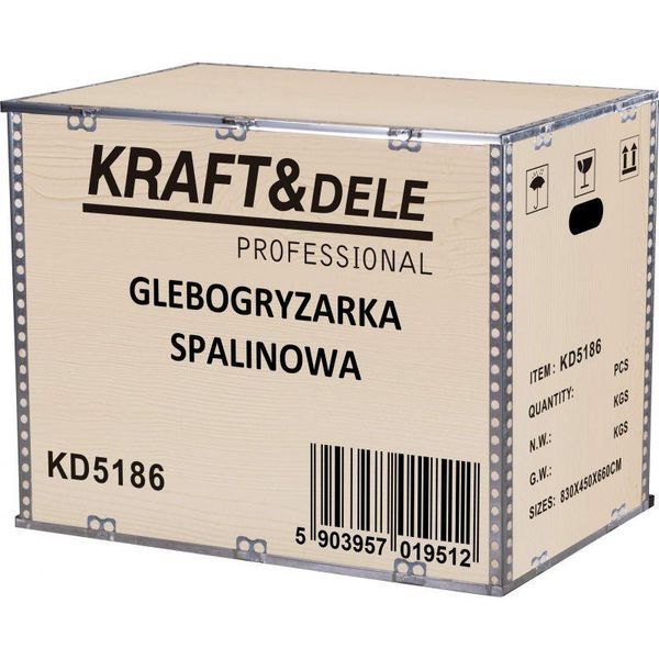 Садовий мотокультиватор 10 к.с 600 мм Kraft&Dele KD5186 культиватор для обробки ґрунту бензиновий мотоблок для розпушування ґрунту KD-KD5186 фото