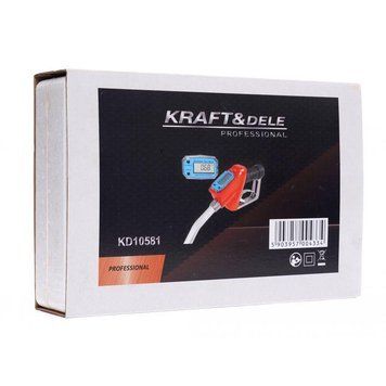 Электрический топливный пистолет для заправки 0,25МПа 20-75л/мин Kraft&Dele KD10581 пистолет KD-KD10581 фото