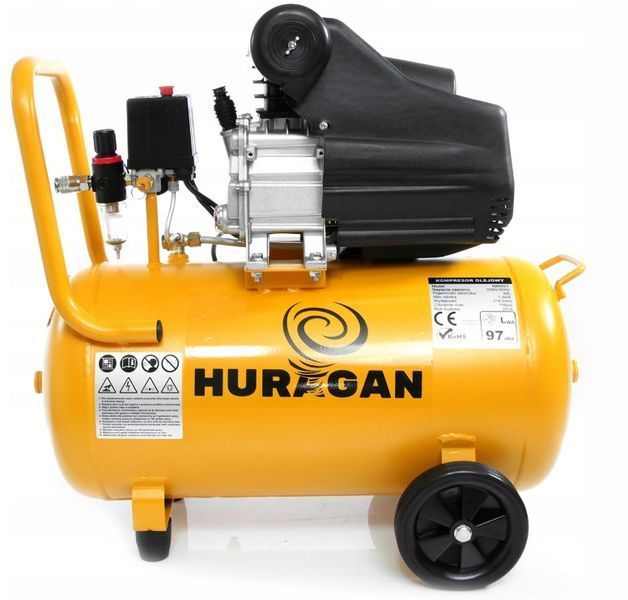Масляний компресор для гаража 50л HURAGAN 50 л повітряний для будинку BUY-HURAGAN 50 л фото