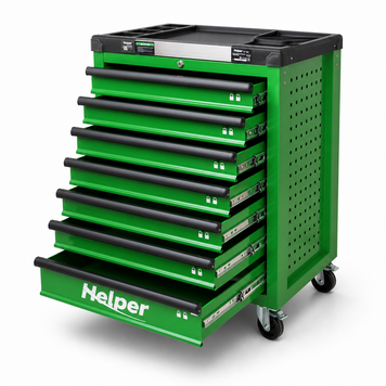 Инструментальная сервисная тележка Helper HP - 1062, 7 секций для автосервиса тележка для инструментов на колесах для СТО HP - 1062 фото