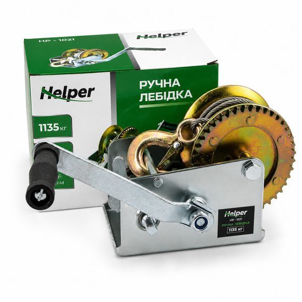 Лебідка важільна тросова 1135 кг Helper HP-1021 2500LBS механічна лебідка тросова HP - 1021 фото